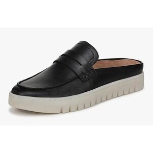 VIONIC Uptown Mule 2 Womens Leather Slip-On Black Loafers Size 11